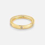 Princess Cut Moissanite Men’s Wedding Band with Pavé Edge Detail - Additional view