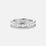 Baguette and Round Moissanite Channel Set Men’s Wedding Band - Additional view