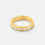 Baguette and Round Moissanite Channel Set Men’s Wedding Band - Additional view