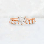Heart Cut Moissanite Graduated Seven-Stone Engagement Ring - Additional view