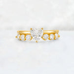 Heart Cut Moissanite Graduated Seven-Stone Engagement Ring - Additional view