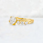 Heart Cut Moissanite Graduated Seven-Stone Engagement Ring - Additional view