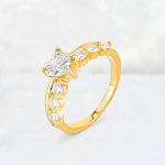 Heart Cut Moissanite Graduated Seven-Stone Engagement Ring - Additional view