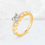 Heart Cut Lab Diamond Graduated Seven-Stone Engagement Ring - Additional view