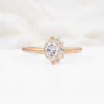 Timeless Oval Cut Cluster Moissanite Engagement Ring - Additional view