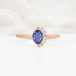 Timeless Oval Cut Cluster Tanzanite Engagement Ring - Additional view