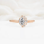 Timeless Oval Cut Cluster Lab Diamond Engagement Ring - Additional view