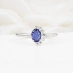 Timeless Oval Cut Cluster Tanzanite Engagement Ring - Additional view