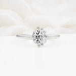 Timeless Oval Cut Cluster Lab Diamond Engagement Ring - Additional view