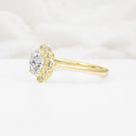 Timeless Oval Cut Cluster Moissanite Engagement Ring - Additional view