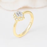 Timeless Oval Cut Cluster Moissanite Engagement Ring - Additional view