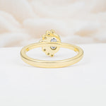 Timeless Oval Cut Cluster Moissanite Engagement Ring - Additional view
