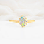 SR06718 Fire Opal Ring - Yellow-Gold