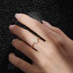 SR06718 Fire Opal Ring - Rose-Gold