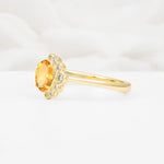 SR06718 Citrine Ring - White-Gold