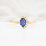 Timeless Oval Cut Cluster Tanzanite Engagement Ring - Additional view