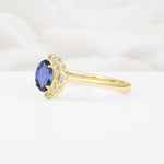 Timeless Oval Cut Cluster Tanzanite Engagement Ring - Additional view