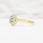 Timeless Oval Cut Cluster Lab Diamond Engagement Ring - Additional view