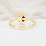 Timeless Oval Cut Cluster Ruby Engagement Ring - Additional view