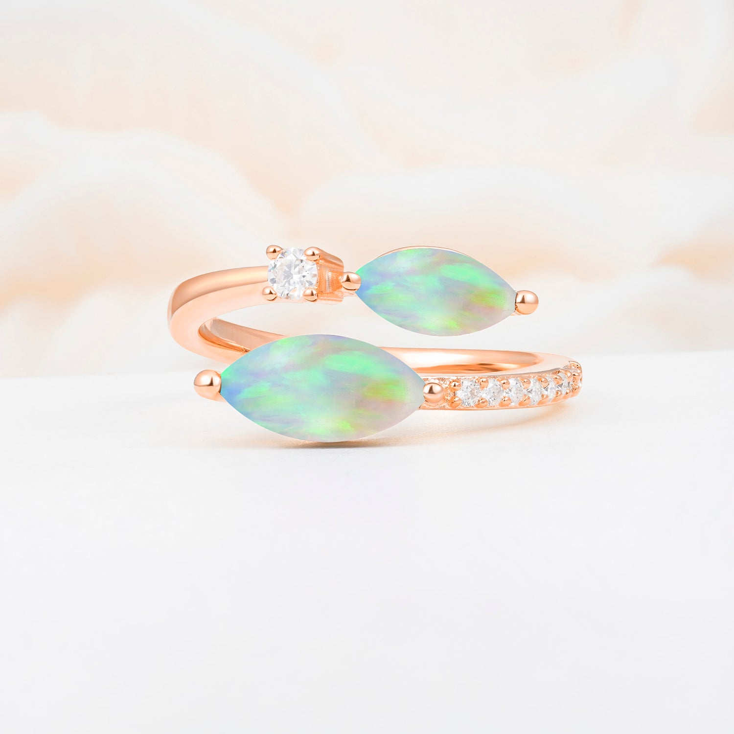 Rugged Opal Men's Bypass Ring