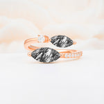 SR06737 Black Rutilated Quartz Ring - Additional view