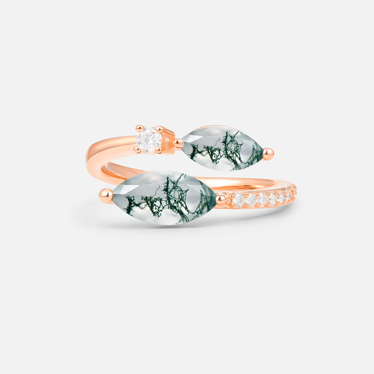 SR06737 Moss Agate Ring - Additional view