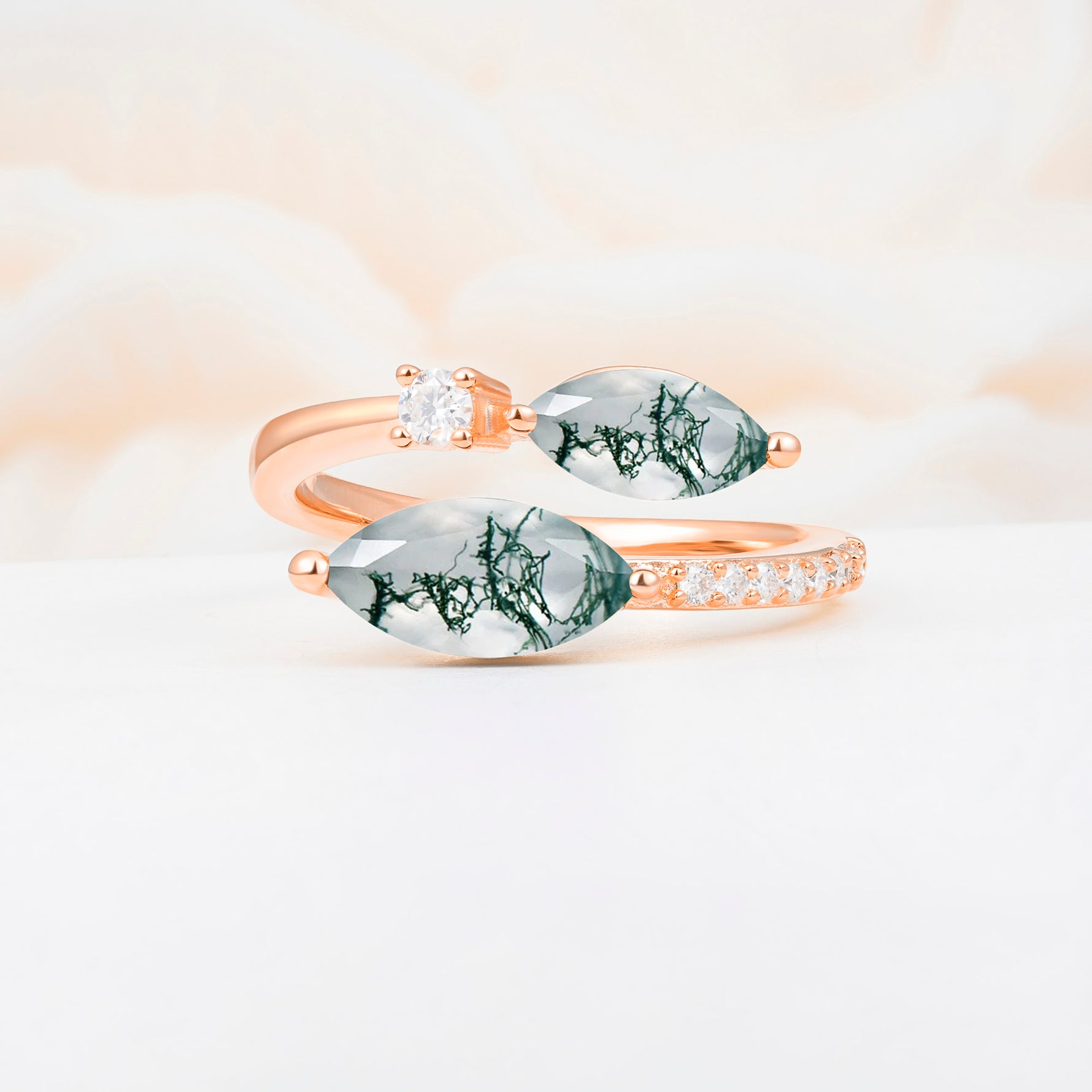 SR06737 Moss Agate Ring - Additional view