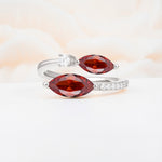 SR06737 Garnet Ring - Additional view