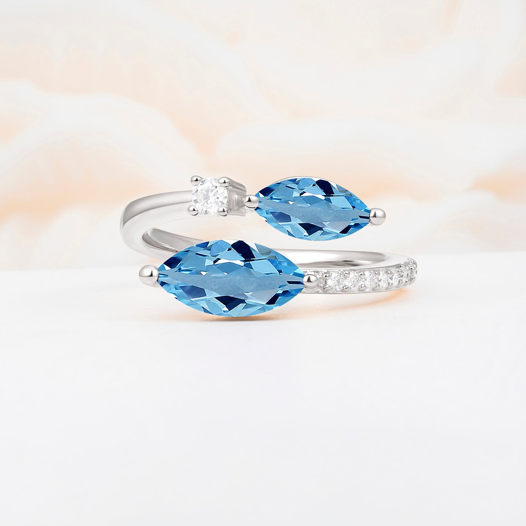 SR06737 Aquamarine Ring - Additional view