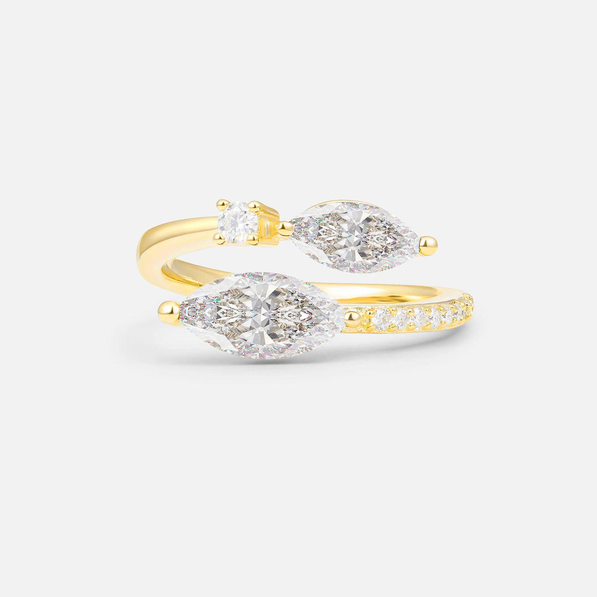 SR06737 Moissanite Ring - Yellow-Gold