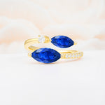 SR06737 Sapphire Ring - Yellow-Gold