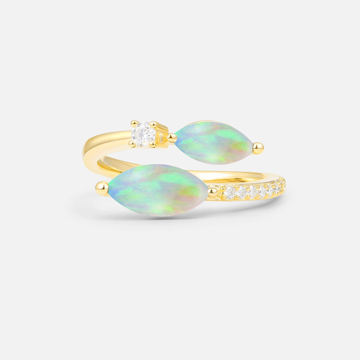 Rugged Opal Bypass Ring