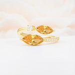 SR06737 Citrine Ring - Yellow-Gold