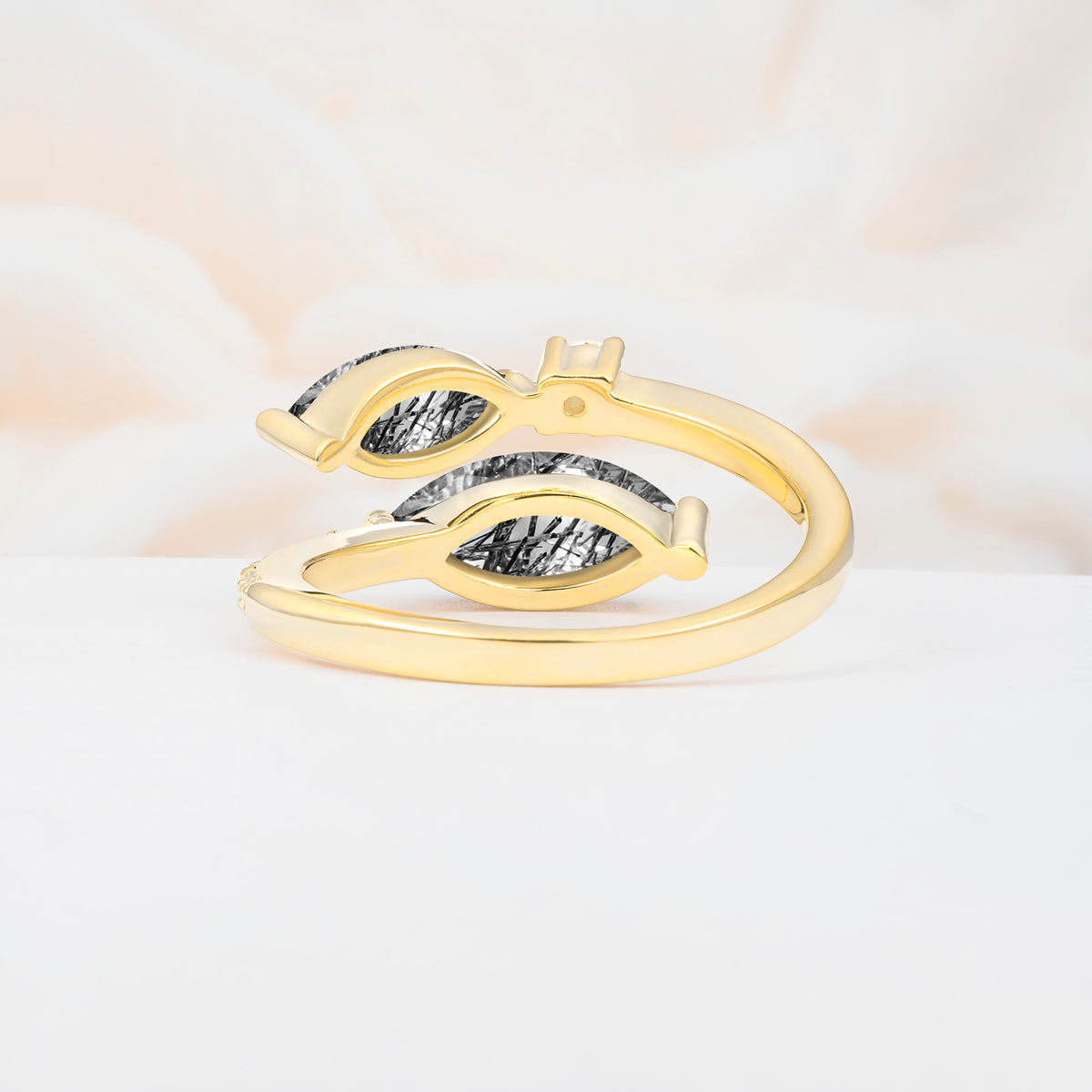SR06737 Black Rutilated Quartz Ring - Additional view