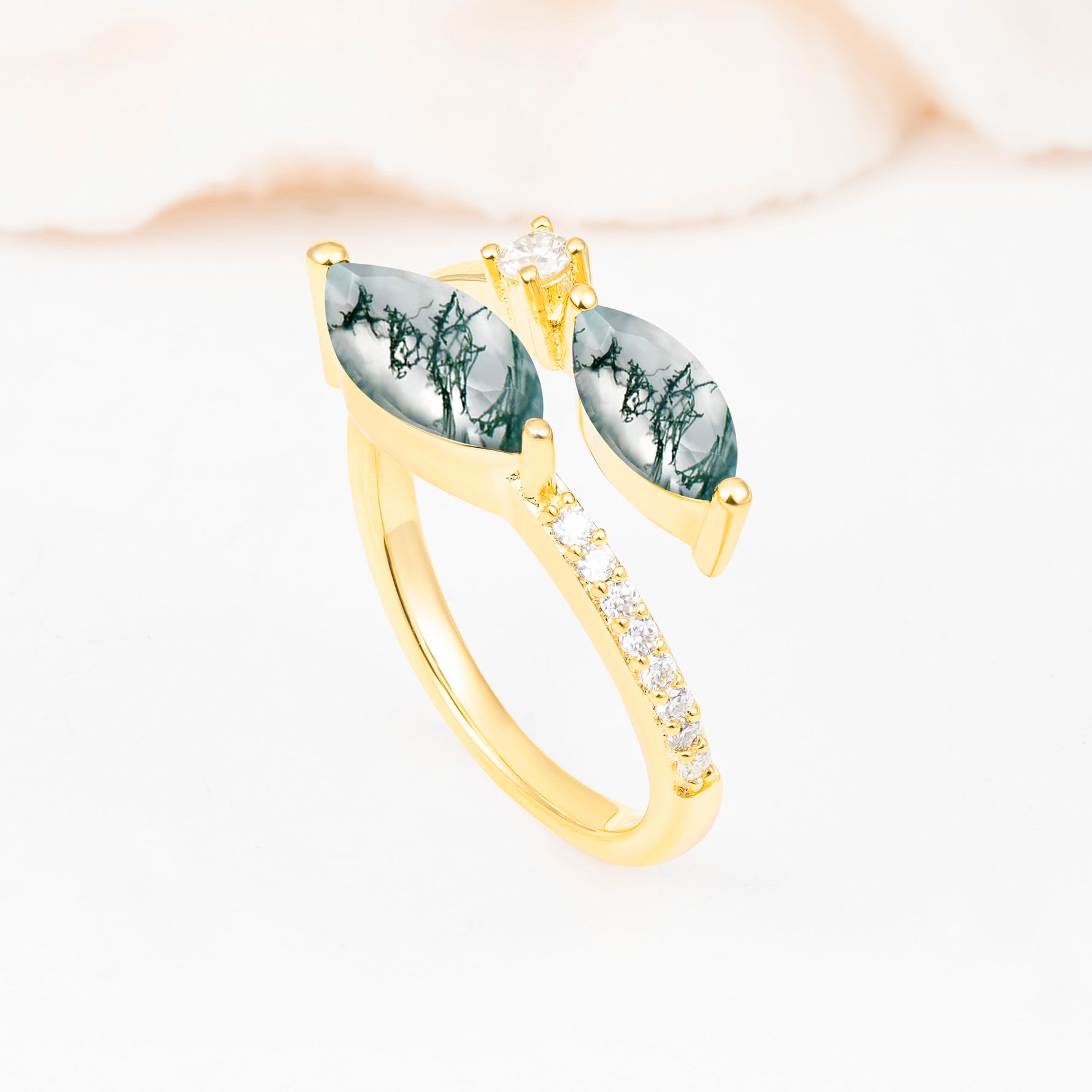 SR06737 Moss Agate Ring - Additional view