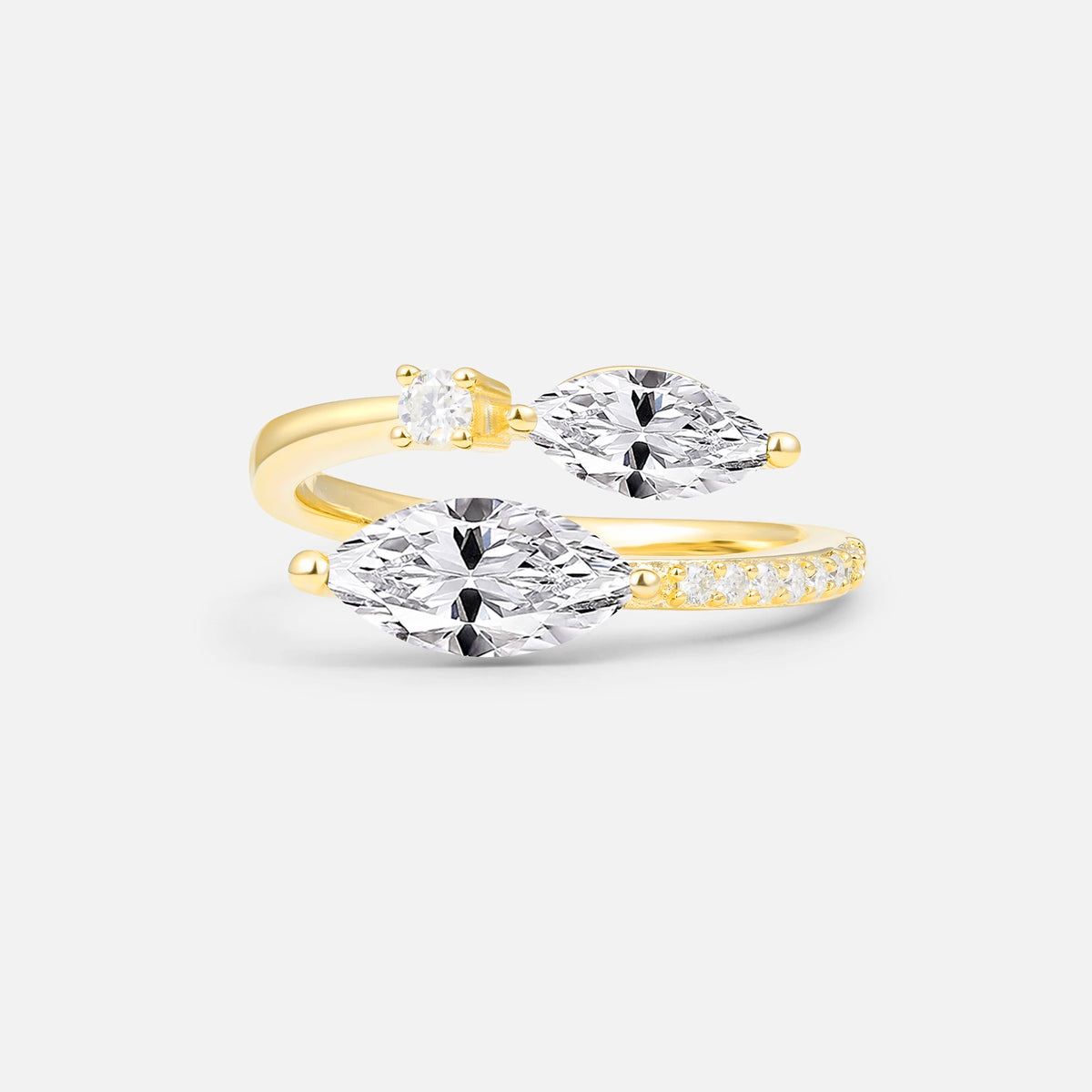 SR06737 Lab Diamond Ring - Yellow-Gold