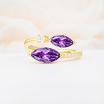SR06737 Amethyst Ring - Yellow-Gold
