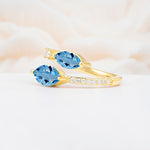 SR06737 Aquamarine Ring - White-Gold