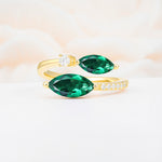 SR06737 Emerald Ring - Yellow-Gold