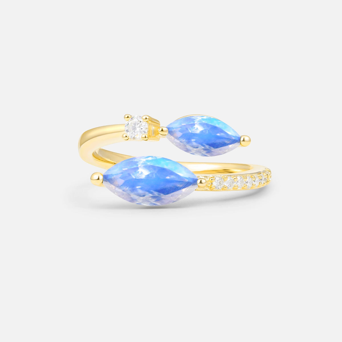 SR06737 Moonstone Ring - Yellow-Gold