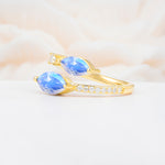 SR06737 Moonstone Ring - White-Gold