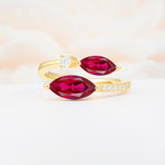 SR06737 Ruby Ring - Yellow-Gold