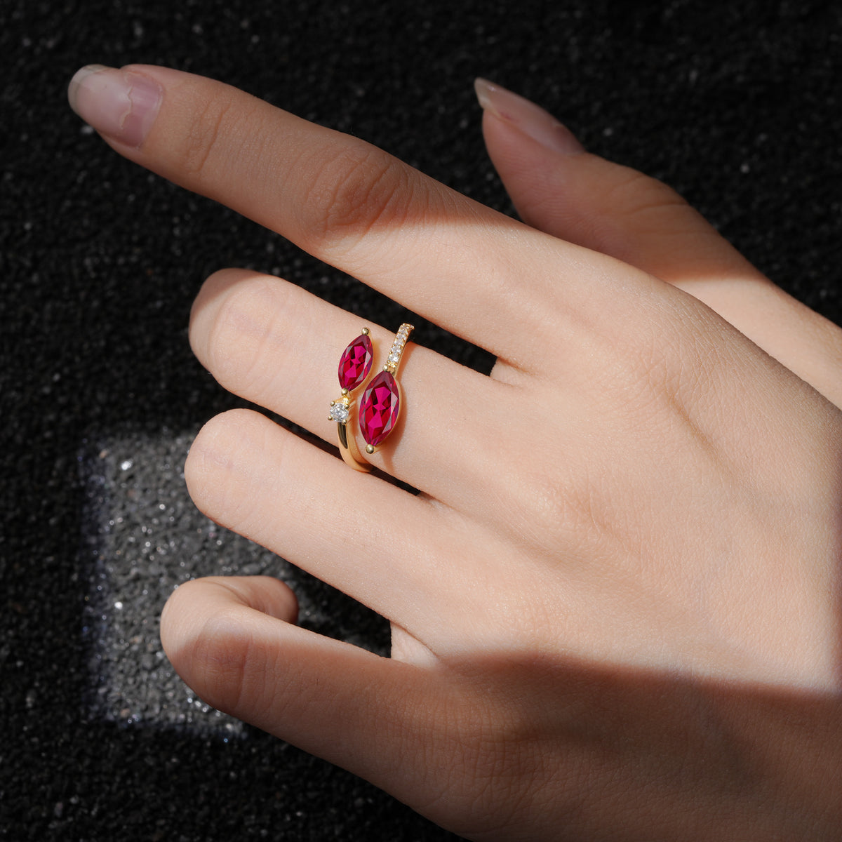 SR06737 Ruby Ring - Rose-Gold