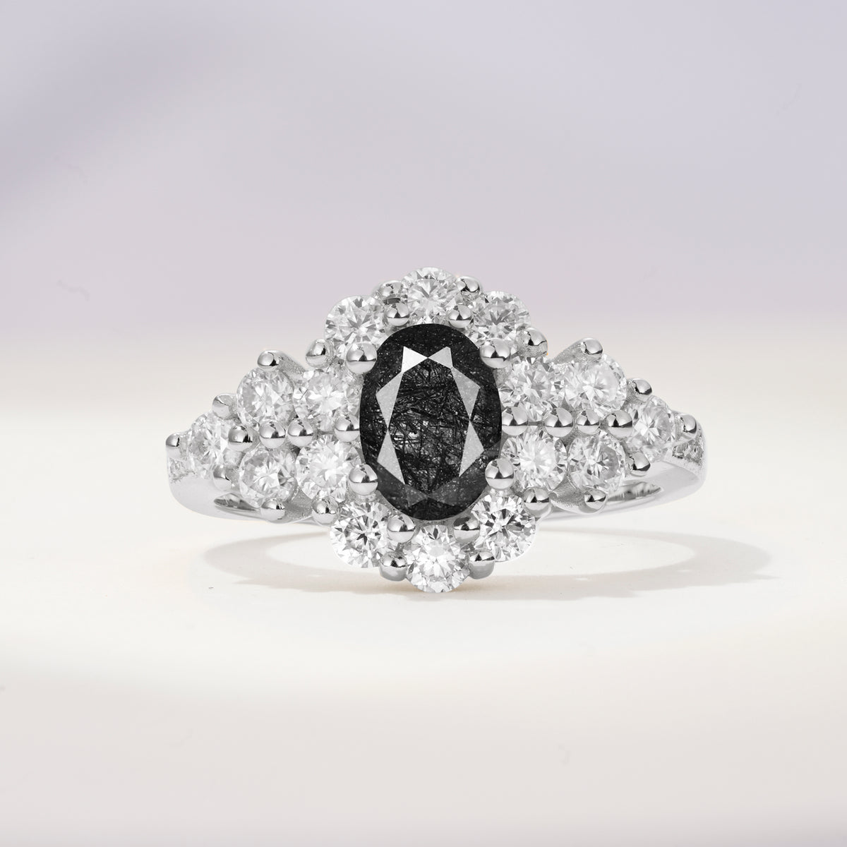 SR06742 Black Rutilated Quartz Ring - Additional view