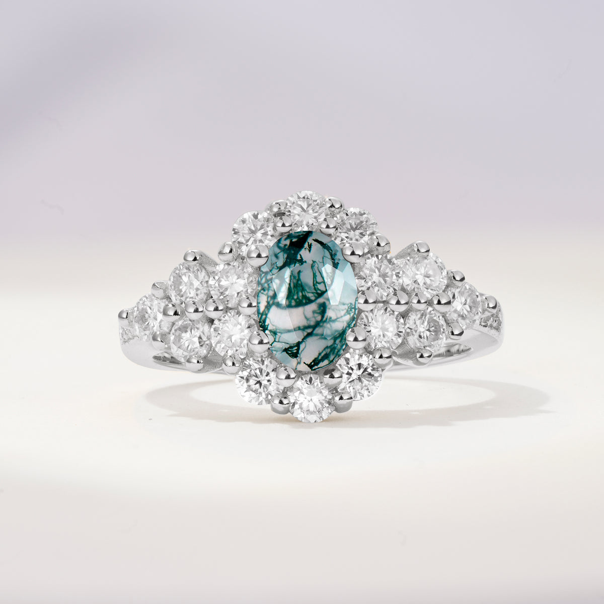 SR06742 Moss Agate Ring - Additional view