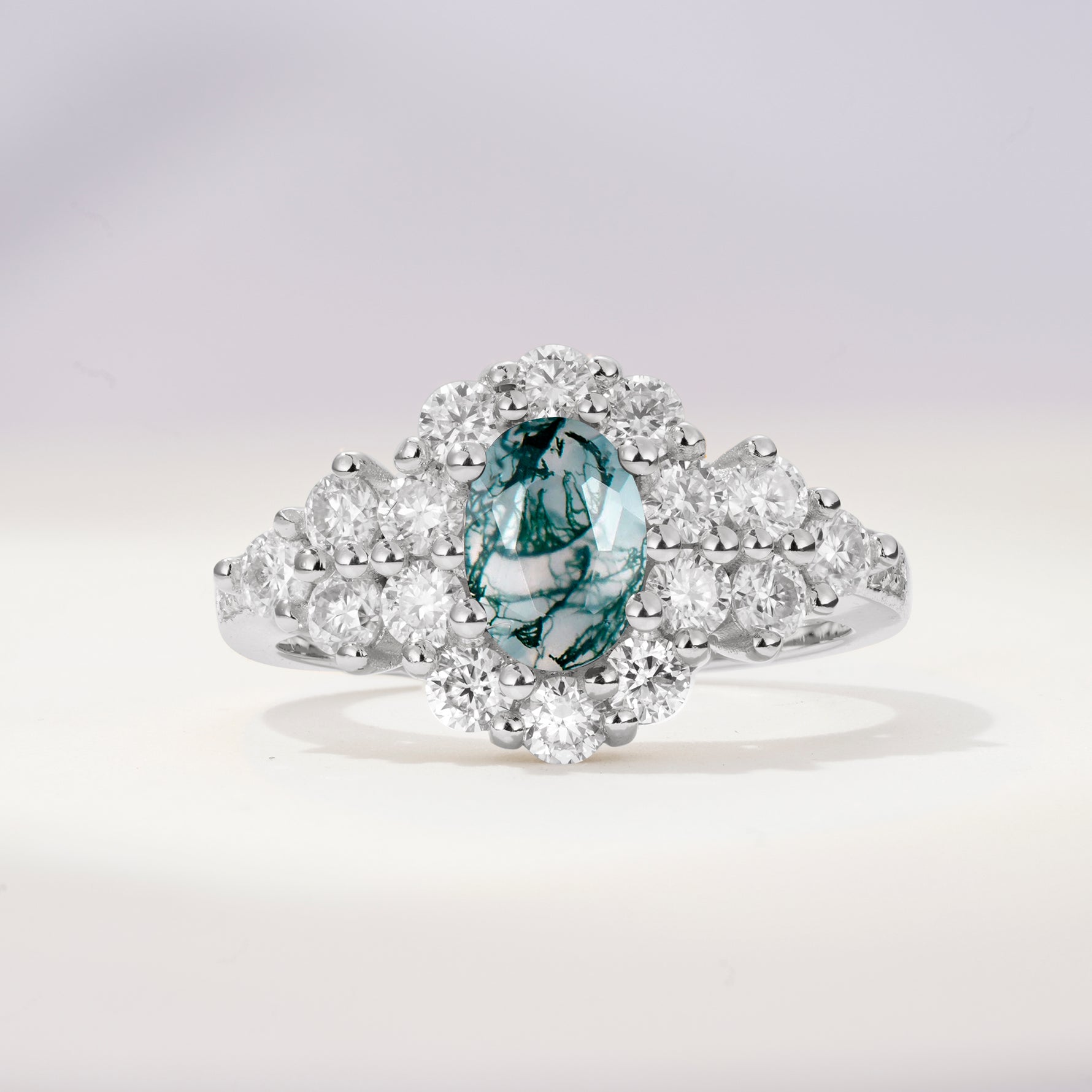 SR06742 Moss Agate Ring - Additional view