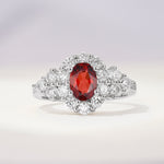 SR06742 Garnet Ring - Additional view