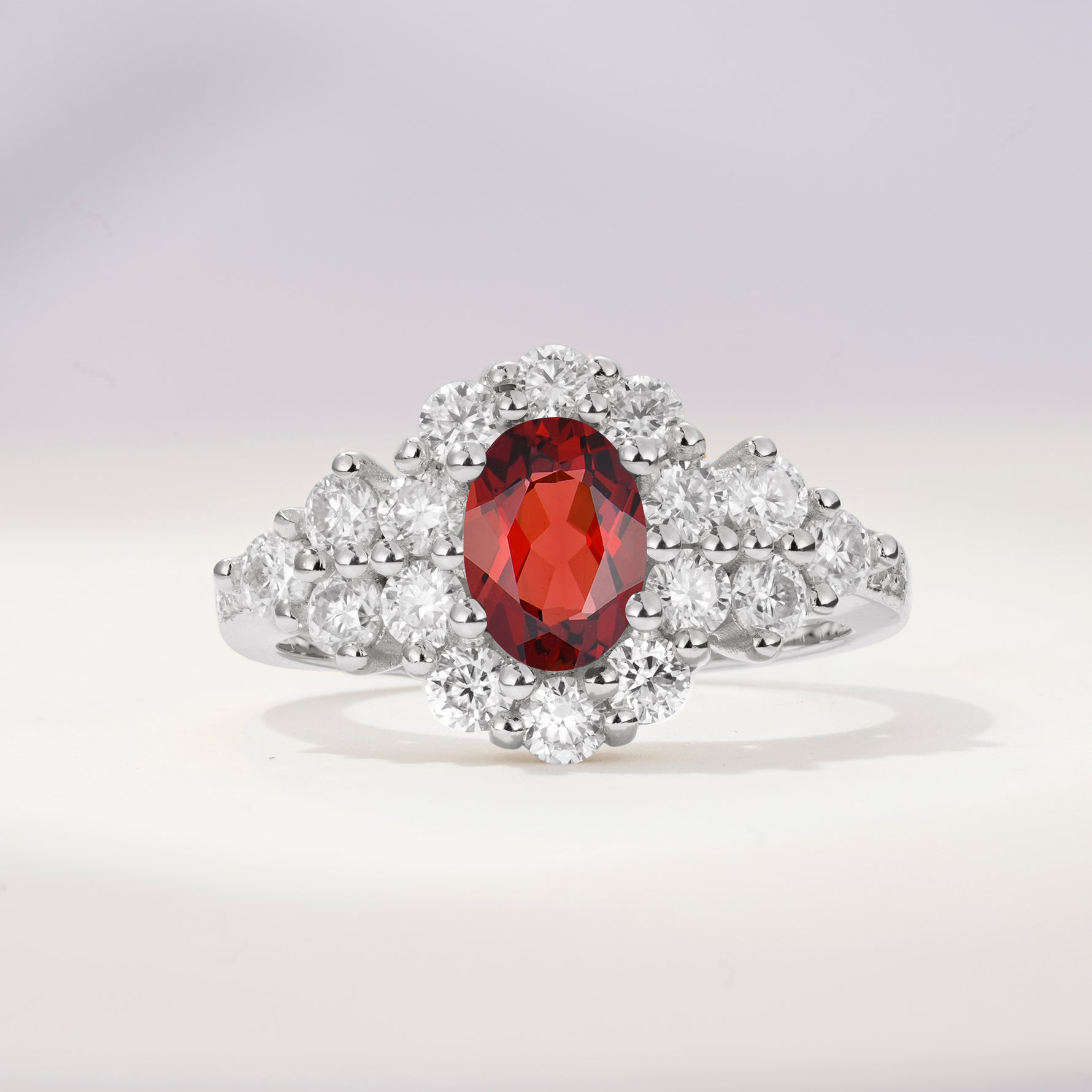 SR06742 Garnet Ring - Additional view