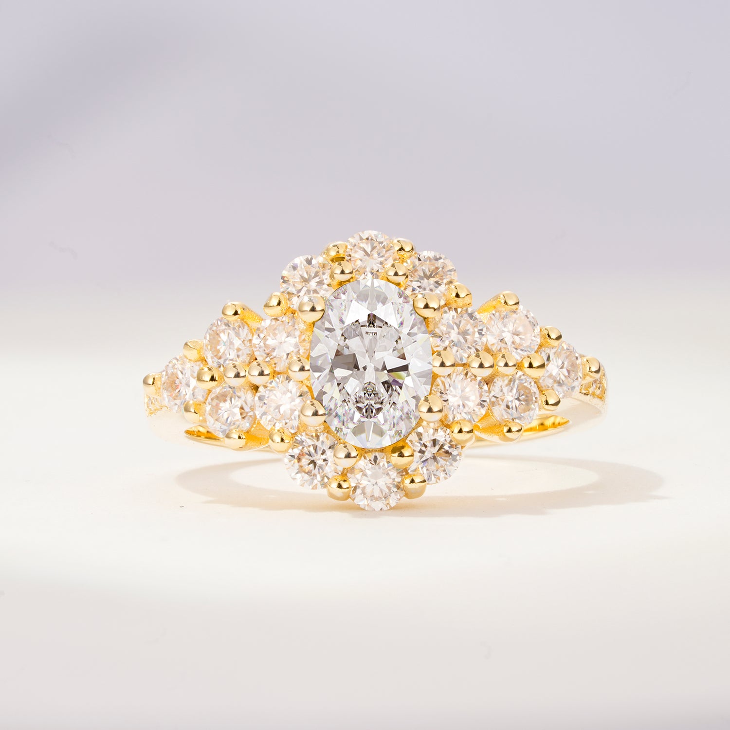 SR06742 Moissanite Ring - Yellow-Gold