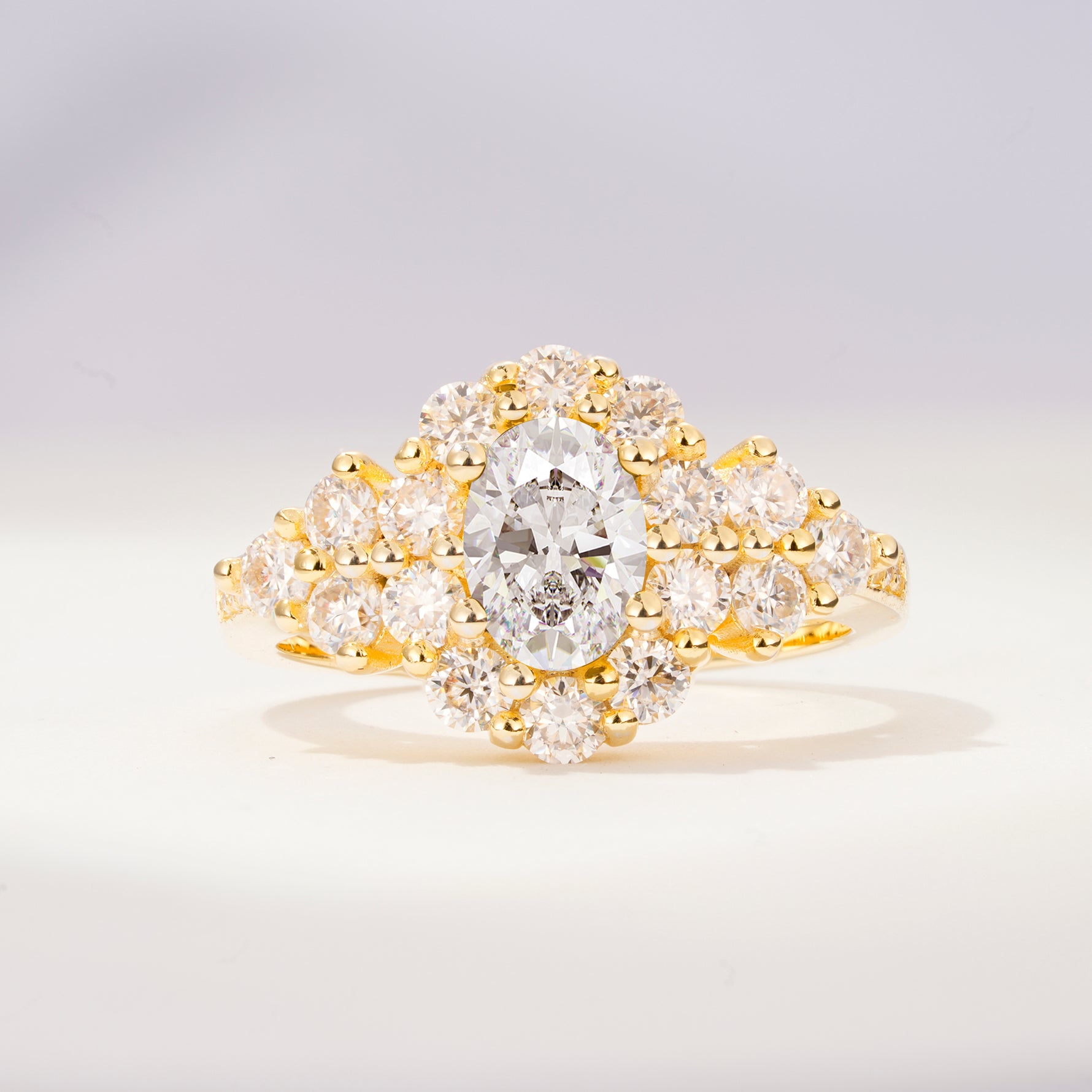 SR06742 Moissanite Ring - Yellow-Gold